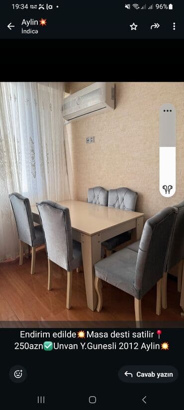 stol stul sumqayit: Endirim edilde💥Masa desti satilir📍250azn✅Unvan Y.Gunesli 2012 Aylin💥 — 1