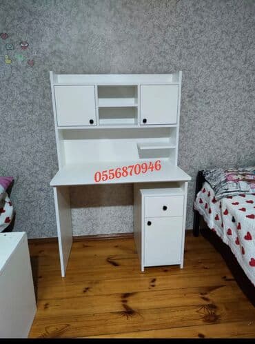 dizayn mebel: Oğlan və qız üçün, Yeni, Siyirməli, Yazı masası, Stulsuz — 5