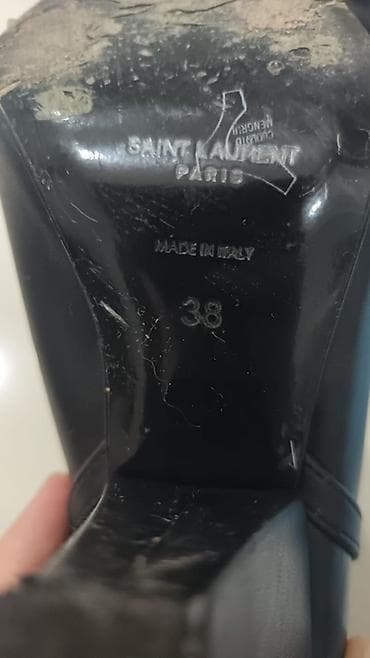 ysl canta: Saint Laurent Paris qadın çəkmələri - Material: hamar qara dəri — 4