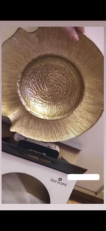 cayniy serviz: Məhsul: Emsan “Servant” dekorativ meyvə qabı - Rəng: Qızılı - — 5