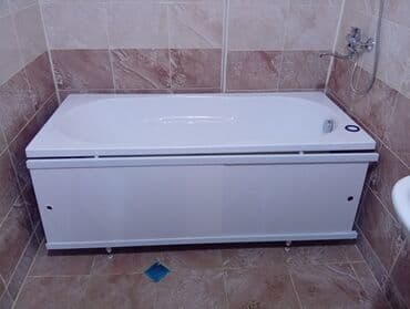 Akril vanna komplekti - Ölçü: standart düzbucaqlı forma, dərin və