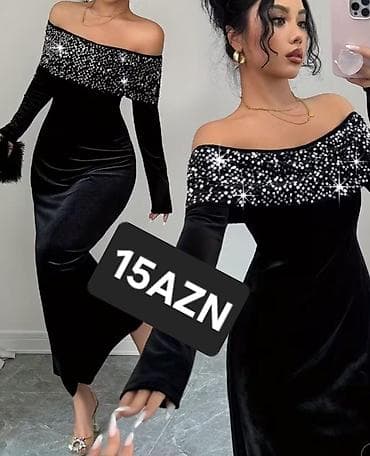 Məhsul təsviri: 1) Qara samt uzun don - Model: ofşolder (çiyin açıq)