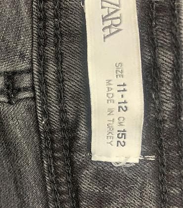 Cinslər və şalvarlar: ZARA uşaq cinsi – geniş kəsim, tünd boz rəng. - Ölçü: 11-12 yaş, 152 — 4