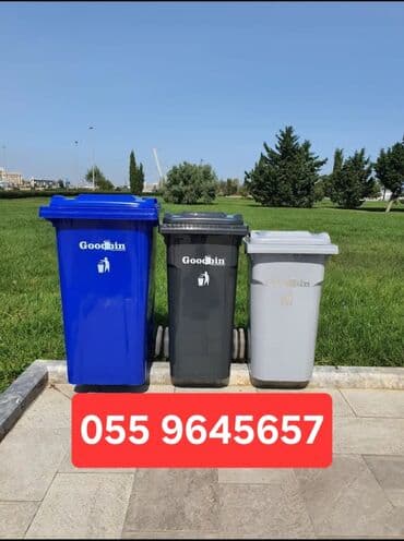 Biznes üçün program təminatı: Məişət Tullantı qutuları. 20 lt den 1100 lt qeder movcuddur. Plastik — 18
