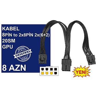 Elektronika: Kabellər "8PİN FEMALE to 8PİN/NVİDİA 12PİN MALE Original” MƏHSULLAR — 3