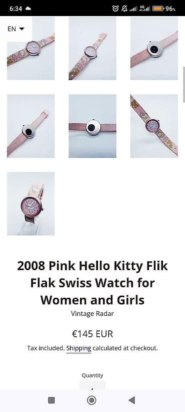 Наручные часы: Б/у, Наручные часы, Swatch, цвет - Розовый — 3