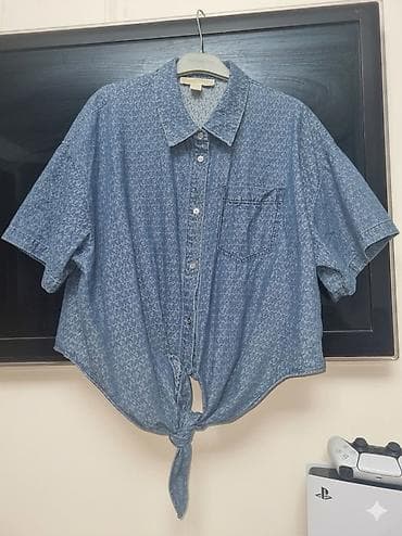 şort: Michael Kors original 3 4xl uygun cins rubaska ela vezyetdedi — 2