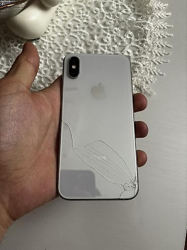 IPhone X, 64 GB, Gümüşü, Qırıq — 4