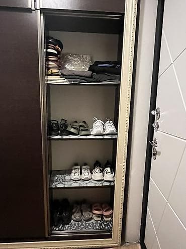 qedimi skaf: İşlənmiş, 2 qapılı, Qəhvəyi, Kupe, Düz dolab — 3