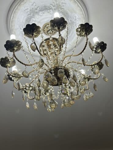 led işiqlar: Çılçıraq, 10 və daha çox lampa, Metal — 3