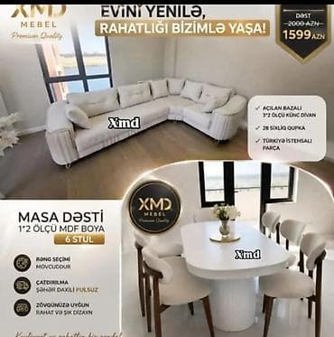 prokat stol stul: XMD Mebel – Premium Quality Dəst tərkibi: - 3×2 ölçülü, açılan bazalı — 1