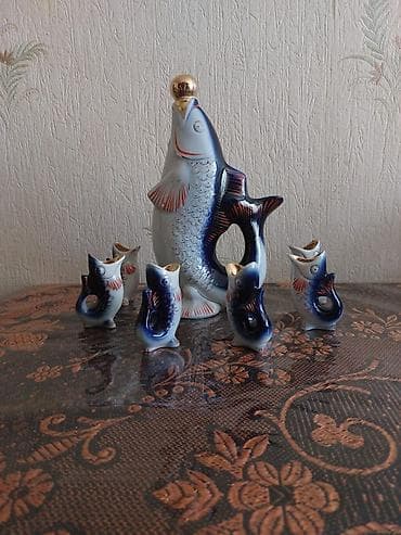 Porcelain “Balıq” şərab/araq dəsti - Klassik “balıq” dizaynlı lalafo.az -da Porcelain “Balıq” şərab/araq dəsti - Klassik “balıq” dizaynlı