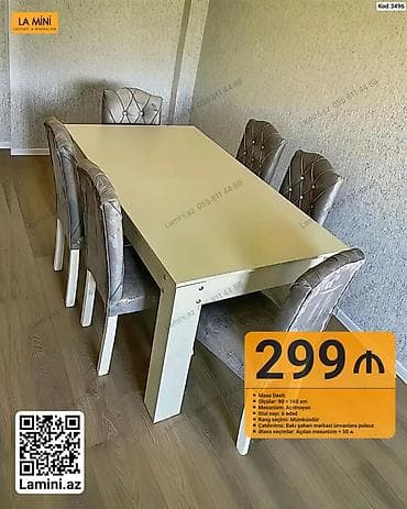 kohnə stul: Masa dəstləri – La Mini Kod: 3439 - Dəst tərkibi: masa + 4 ədəd stul — 2