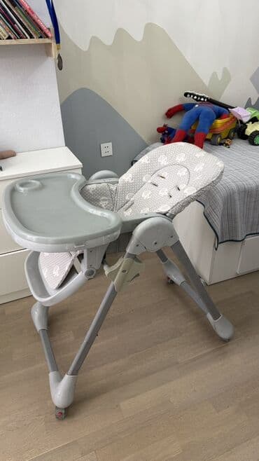 Столы для кормления: Uşaq yemək stulu - Rəng: boz - Yumşaq, yuyula bilən oturacaq örtüyü — 2