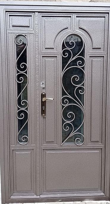qifil sekilleri: Ofis üçün Yeni Giriş qapısı Şəbəkə ilə, Zəmanətli, Pulsuz quraşdırma, Rayonlara çatdırılma — 1