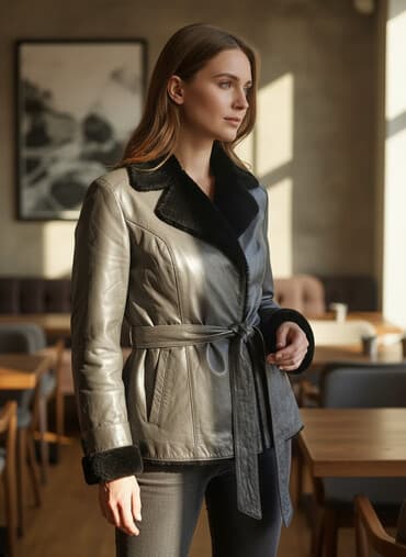 qadin qol saatlari instagram: Dəri qadın gödəkcəsi satılır içi nazik mexli Razmer XL — 1