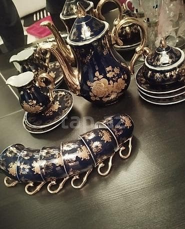 baikal cay: Çay dəsti, rəng - Göy, Farfor, Bohemia, Çexiya — 4