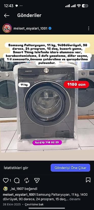 Elektronika: Paltaryuyan maşın 8 kq, Yeni, Pulsuz çatdırılma — 10