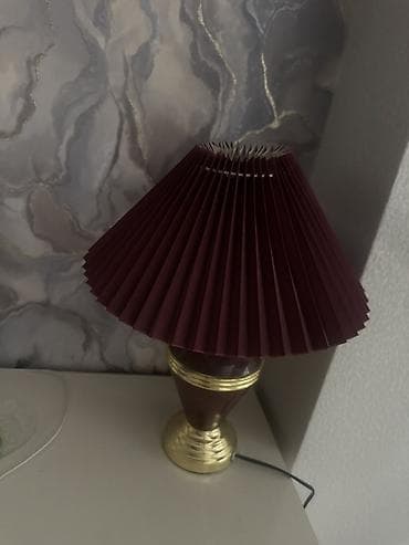 gece lampa: Masaüstü abajur – klassik dizayn - Rəng: bənövşəyi/bordo — 3