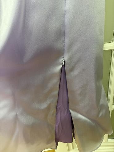 vecerni don: Bənövşəyi rəngdə atlas uzun ziyafət paltarı. 1 dəfə geyinilib sonra — 4