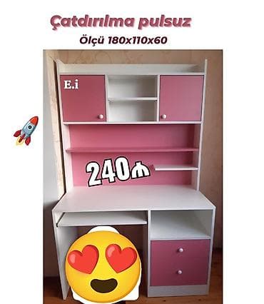Oğlan və qız üçün, Yeni, Siyirməli, Yazı masası, Stulsuz
