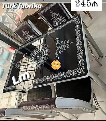 stol stul metbex ucun: Mətbəx üçün, Yeni, Açılan, Dördbucaq masa, 4 stul — 1