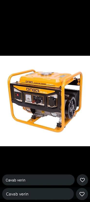 Dingqi benzinli generator – ART-108010 - Portativ metal çərçivəli