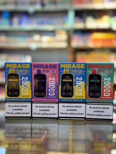 Чехлы: Məhsulun adı:Mirage Tüstü sayı:20 000 Məhsul haqqında:e-maye və — 3