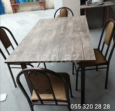 kafe üçün mebel: Kafe və restoranlar üçün 4 nəfərlik 6 nəfərlik 8 nəfərlik stul və — 3