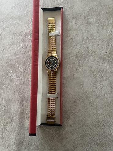 saat qizil: Qızılı rəngdə qol saatı - Korpus və zəncirvari metal qolbaq: qızılı — 3