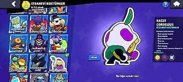 62K Kupa Brawl Stars Hesabı 90 Karakter | 44 Prestij | 3 Hiperşarj | 8 — 3