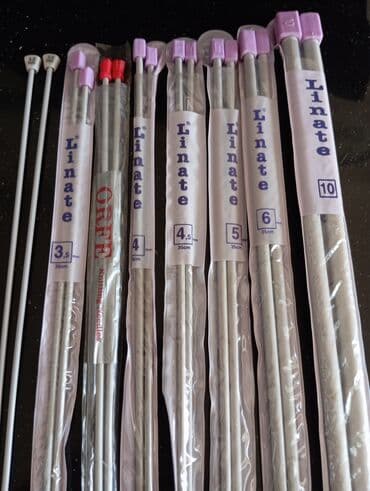 ağıllı şap: Müxtəlif ölçülərdə alüminiumdan hazırlanmış toxuma mil dəsti. Hər bir — 2