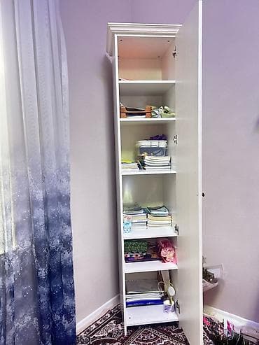 ikinci el qapi: 1 qapı, Güzgülü, Ağ, Taxta, Açılan, Düz dolab — 2