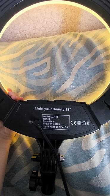 tripodlar: 18" LED halqa işıq – “Light your Beauty” model LJ-45 - Çap: 45 sm — 5