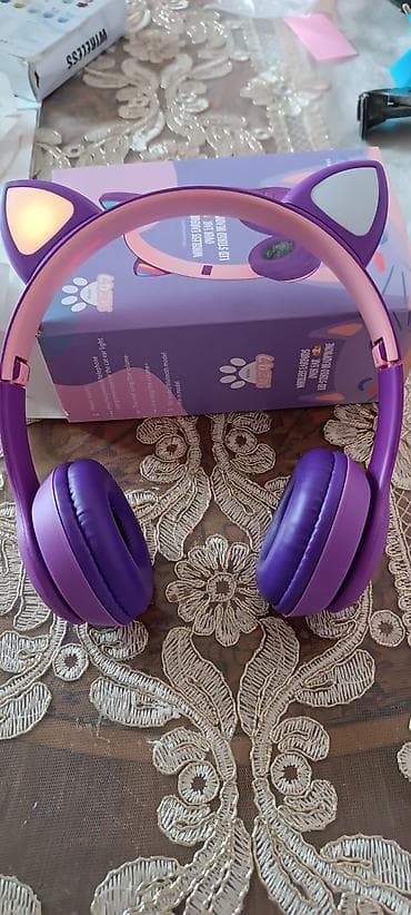 Məhsul: Simsiz qulaqlıq – pişik qulağı dizaynlı, LED işıqlı, over‑ear lalafo.az -da Məhsul: Simsiz qulaqlıq – pişik qulağı dizaynlı, LED işıqlı, over‑ear