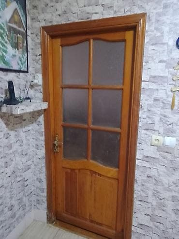 Дом и сад: Taxta şüşəli otaq qapıları - Material: təbii massiv taxta — 4