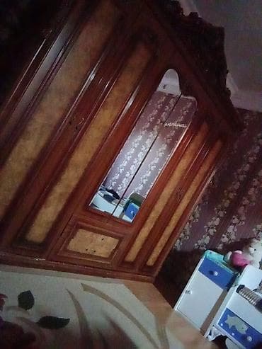 granit tava: İşlənmiş, 6 qapı, Güzgülü, Qəhvəyi, Taxta, Açılan, Düz dolab — 1