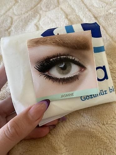 JASMINE adlı rəngli kontakt linza - Rəng: Açıq boz-yaşıl ton
