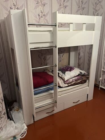 двуспальная кровать с подъемным механизмом: Oğlan və qız üçün, Çarpayı, Matras ilə, Siyirməli, MDF — 4