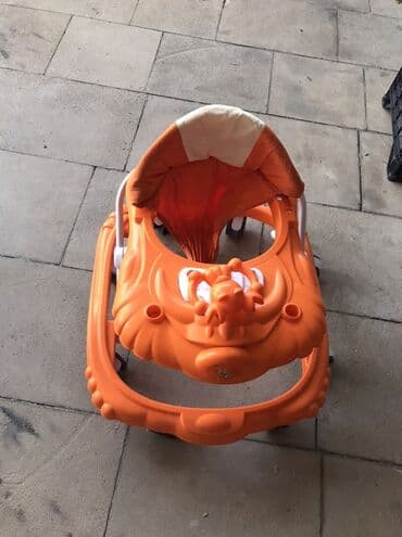 çəlik: Uşaq gəzdirici (yürütgəc) - Rəng: narıncı, ağ konstruksiya - Yumşaq — 2