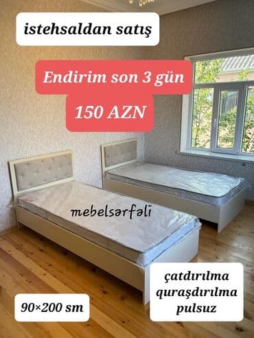 Çarpayılar: Yeni, Təknəfərlik çarpayı, Bazasız, Matras ilə, Siyirməsiz, Azərbaycan