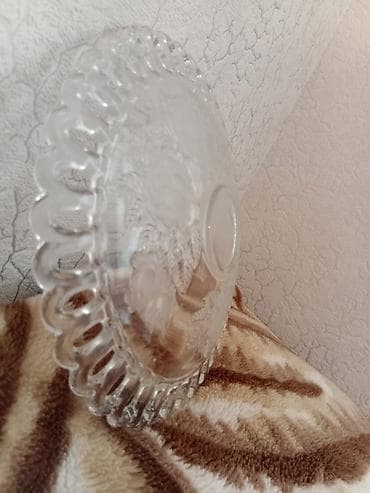 cayni serviz: Tort və şiriniyyat qabı, rəng - Ağ, Şüşə, Türkiyə — 9