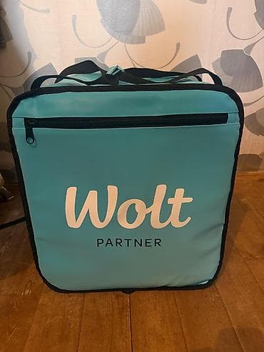Wolt Partner termal çatdırılma çantası - Rəng: firuzə (Wolt loqolu) -