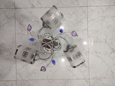 zal ucun lusturlar: Çılçıraq, 3 lampa, Şüşə — 1