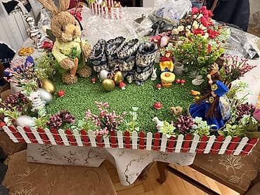 Güzgülər: Novruz temalı dekorativ xonça kompozisiyaları - Quruluş: Süni ot — 2