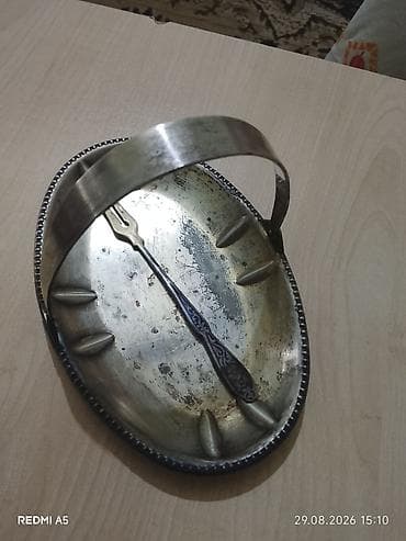 ceni: Metal oval konfet/qəlyanaltı səbəti və bəzək çəngəli dəsti - — 3