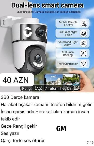 İki linzalı bu ağıllı kamera müxtəlif ssenarilər üçün uyğun at lalafo.az İki linzalı bu ağıllı kamera müxtəlif ssenarilər üçün uyğun