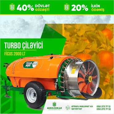 Dərman səpən 40% Dövlət güzəşti ilə Türkiyə istehsalı Sürətli