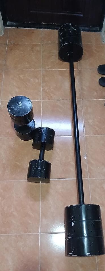 Gücləndirilmiş metal trenajor dəsti: - 1 ədəd ştanq – qalın