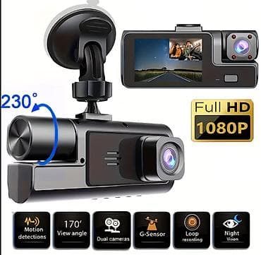 Dinamiklər və sabvuferlər: İki kameralı avtomobil DVR (videoregistrator) - Full HD 1080P qətnamə — 1